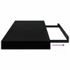vidaXL Floating Wall Shelves 2 pcs High Gloss Black 60x23.5x3.8 cm MDF