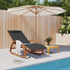 vidaXL Rocking Chair Grey Textilene and Solid Wood Poplar