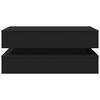 vidaXL Coffee Table with LED Lights Black 90x50x40 cm