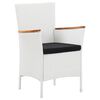 vidaXL 9 Piece Outdoor Dining Set Poly Rattan White