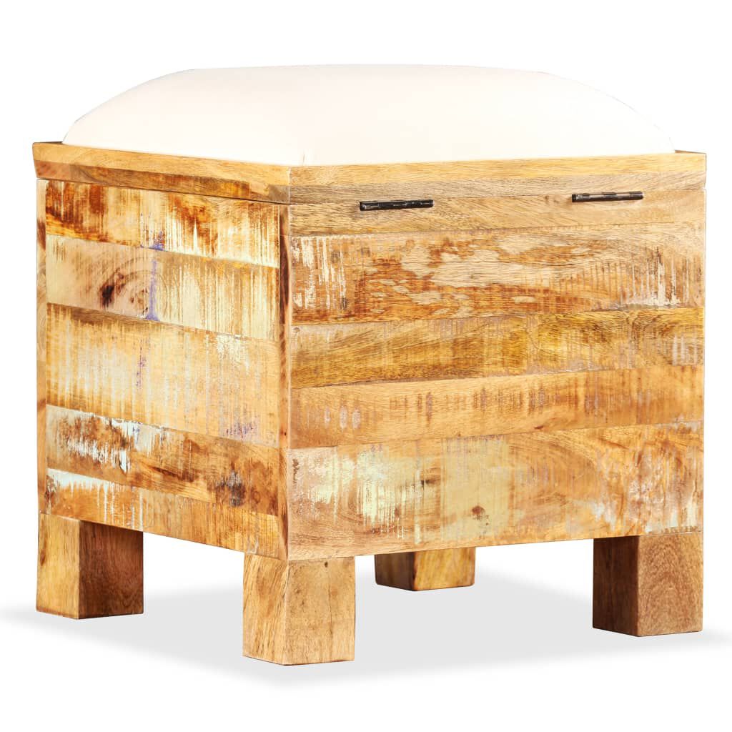 vidaXL Storage Bench Solid Reclaimed Wood 40x40x45 cm