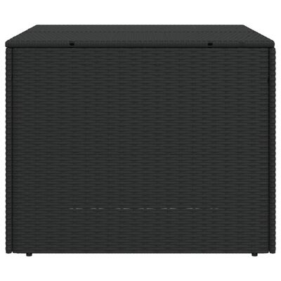 vidaXL Garden Storage Box Black 291L Poly Rattan