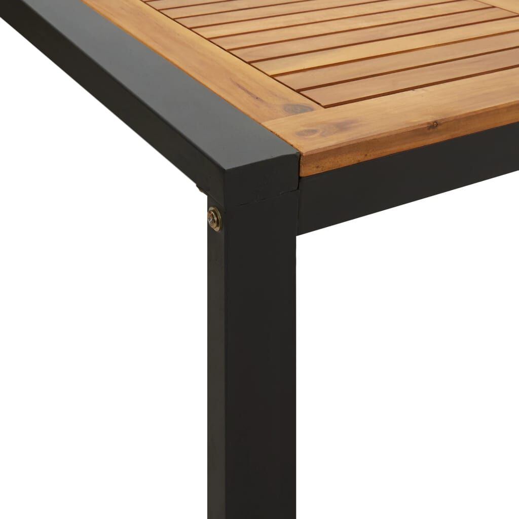 vidaXL 9 Piece Garden Dining Set Solid Wood Acacia and Metal