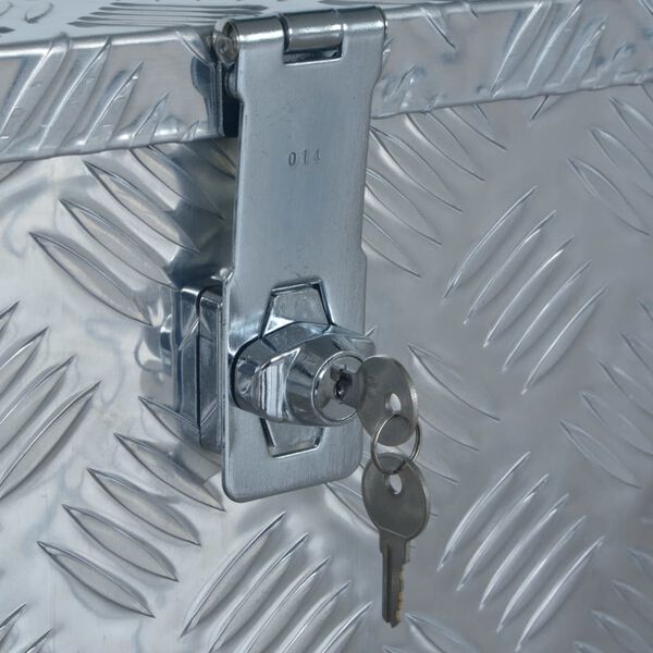vidaXL Aluminium Box 610x430x455 mm Silver