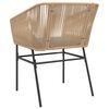 vidaXL Garden Chairs 2 pcs with Cushions Brown Poly Rattan