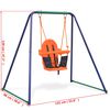 vidaXL 2-in-1 Single Swing and Toddler Swing Orange