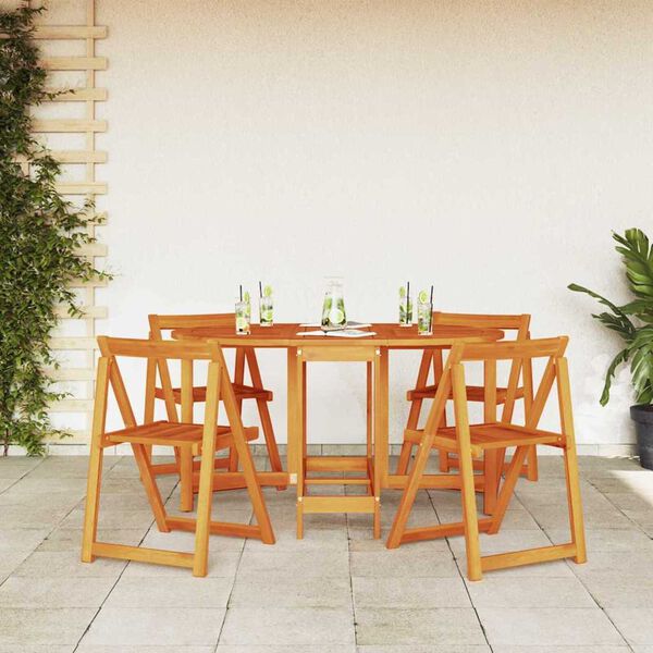 vidaXL Garden Table Folding Brown 110 x 60 x 72 cm Solid Acacia wood