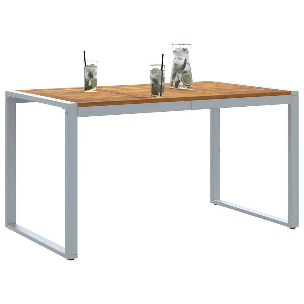 vidaXL Garden Table with U-shaped Legs 140x80x75 cm Solid Wood Acacia
