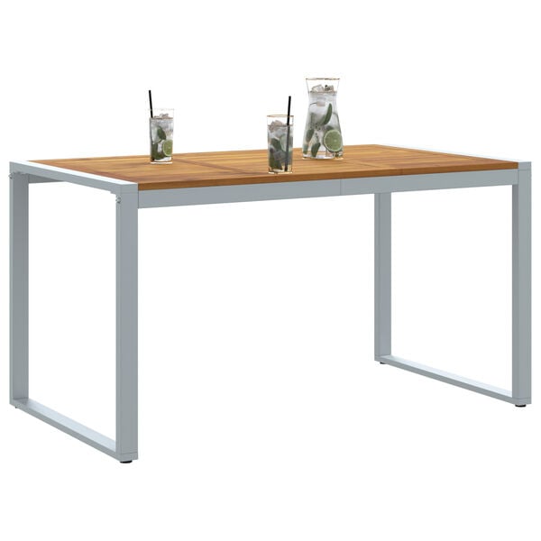 vidaXL Garden Table with U-shaped Legs 140x80x75 cm Solid Wood Acacia