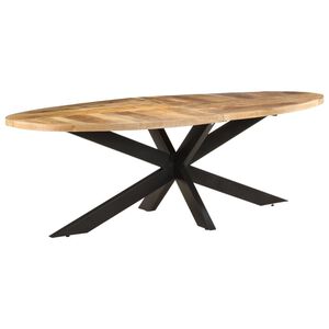 vidaXL Dining Table 240x100x75 cm Rough Mango Wood