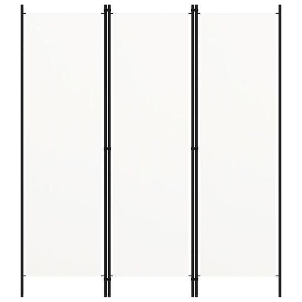 vidaXL 3-Panel Room Divider White 150x180 cm