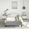 vidaXL Bed Frame without Mattress Light Grey 100x190 cm Twin Fabric