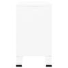vidaXL Industrial Sideboard White 105x35x62 cm Metal and Glass
