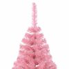 vidaXL Artificial Half Christmas Tree with Stand Pink 180 cm PVC