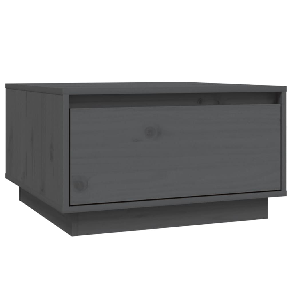 vidaXL Coffee Table Grey 55x56x32 cm Solid Wood Pine