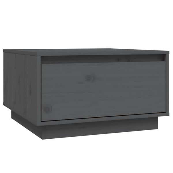 vidaXL Coffee Table Grey 55x56x32 cm Solid Wood Pine