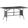 vidaXL 7 Piece Garden Dining Set Poly Rattan Anthracite & Grey