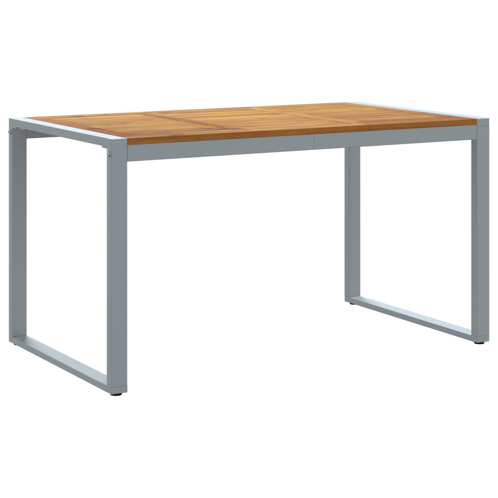 vidaXL Garden Table with U-shaped Legs 140x80x75 cm Solid Wood Acacia
