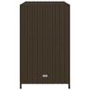 vidaXL Garden Storage Cabinet Brown 83x45x76 cm Poly Rattan