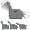 vidaXL Electric Stand up Massage Recliner Chair Light Grey Fabric