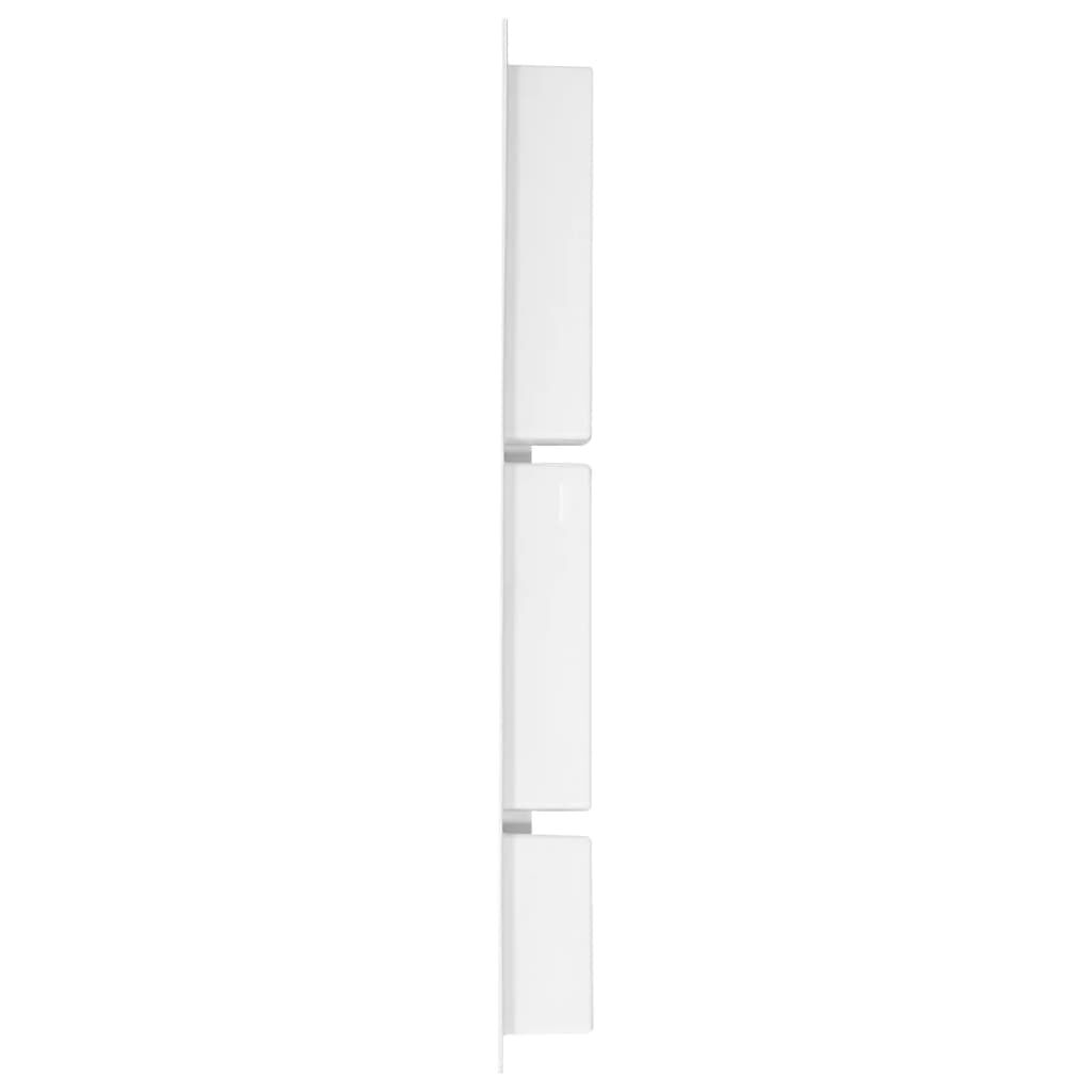 vidaXL Shower Niche with 3 Compartments High Gloss White 41x99x9 cm