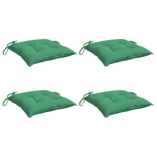 vidaXL Chair Cushions 4 pcs Green 50x50x7 cm Oxford Fabric
