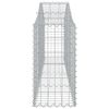 vidaXL Arched Gabion Baskets 7 pcs 200x30x60/80 cm Galvanised Iron