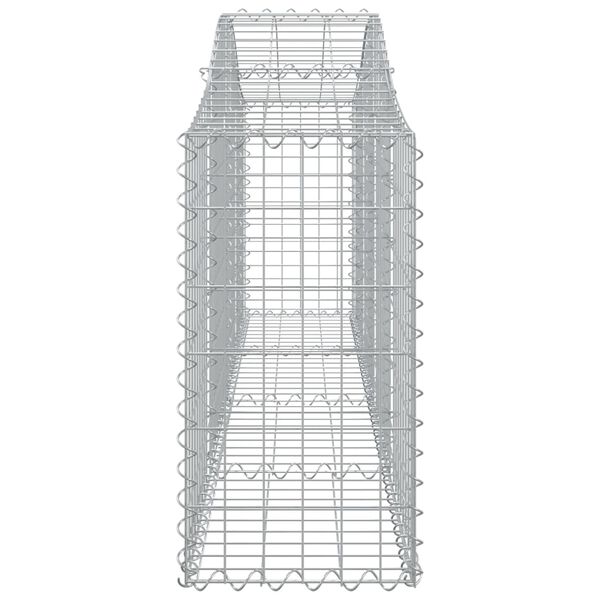 vidaXL Arched Gabion Baskets 7 pcs 200x30x60/80 cm Galvanised Iron