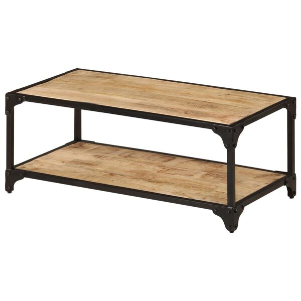 vidaXL Coffee Table 90x45x35 cm Solid Rough Mango Wood