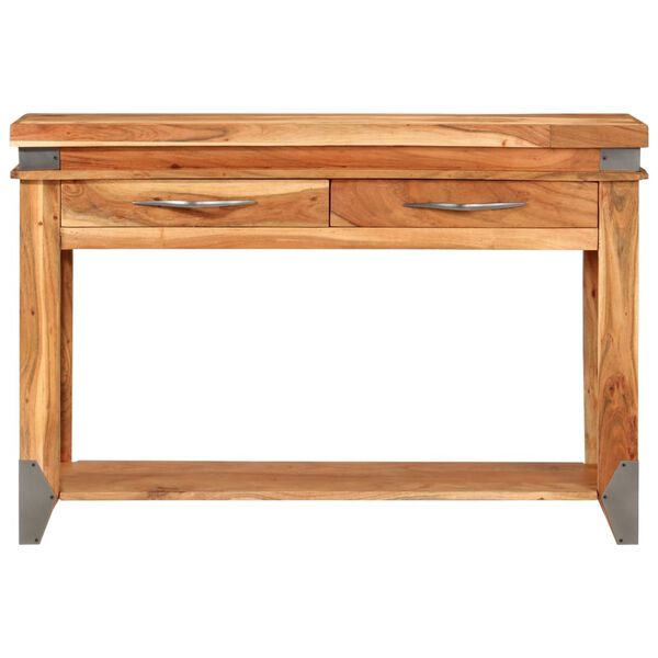 vidaXL Console Table 110x34x74 cm Solid Wood Acacia