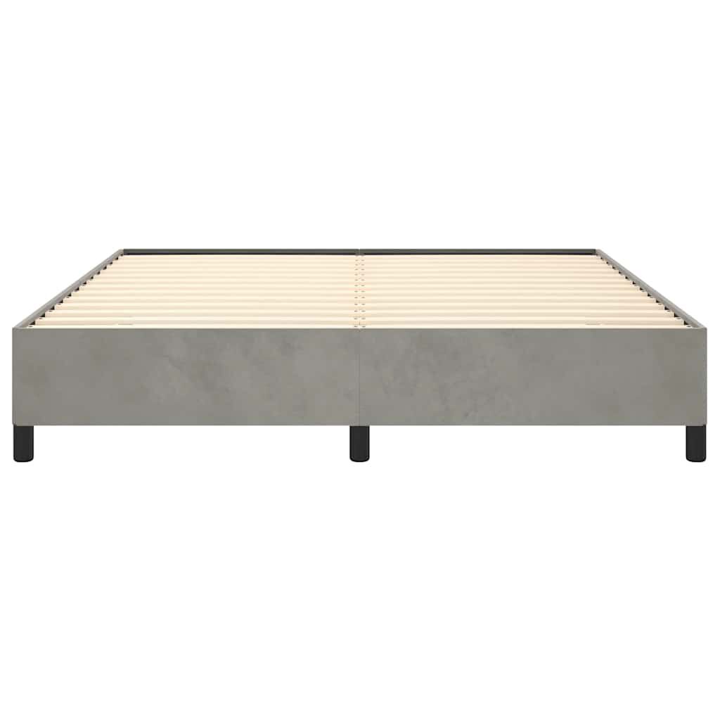 vidaXL Bed Frame without Mattress Light Grey California King Velvet