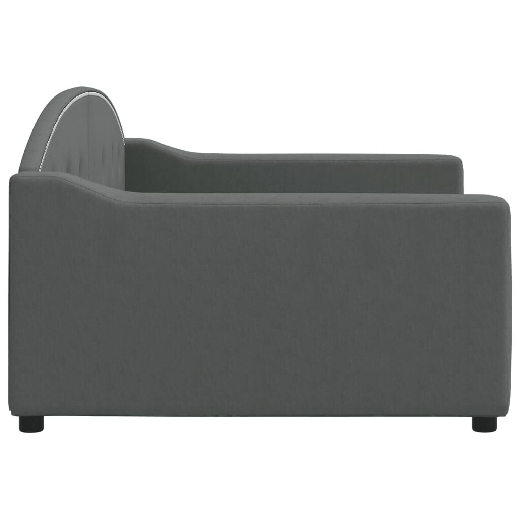 vidaXL Day Bed without Mattress Dark Grey 100x190 cm Fabric