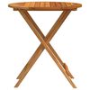 vidaXL Folding Garden Table Ø60x75 cm Solid Eucalyptus Wood