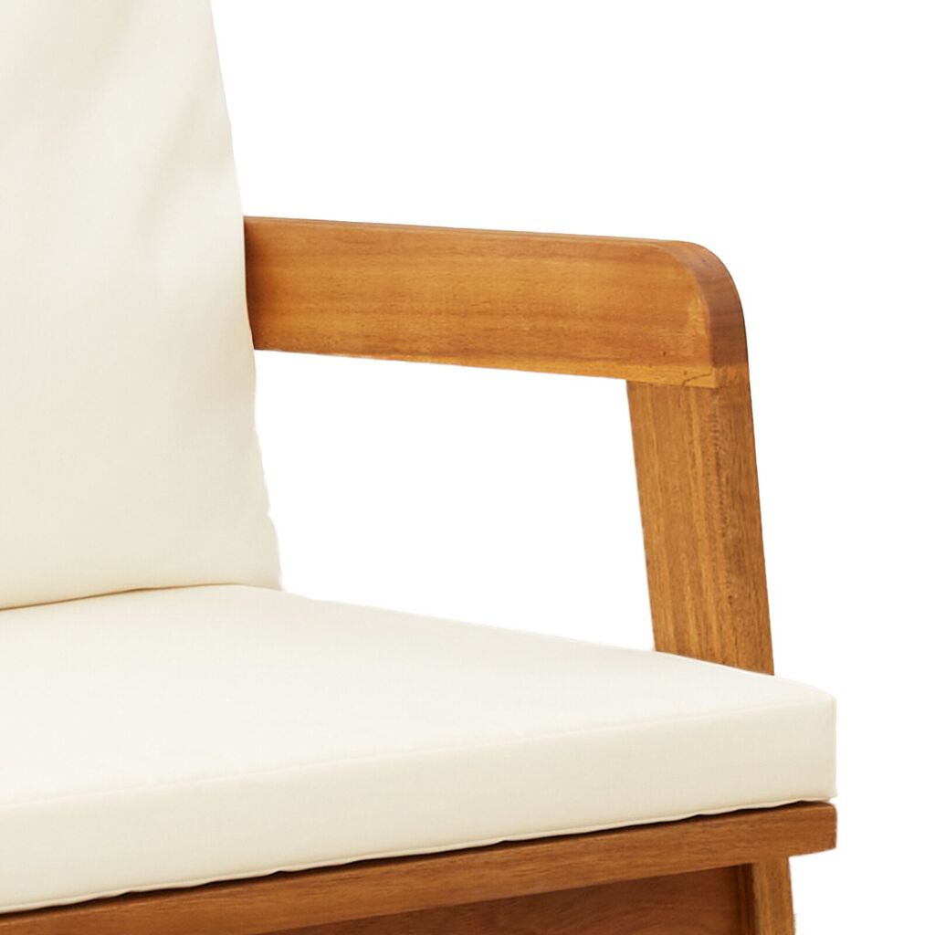 vidaXL Garden Bench with Cushions 115x65x71 cm Solid Acacia Wood