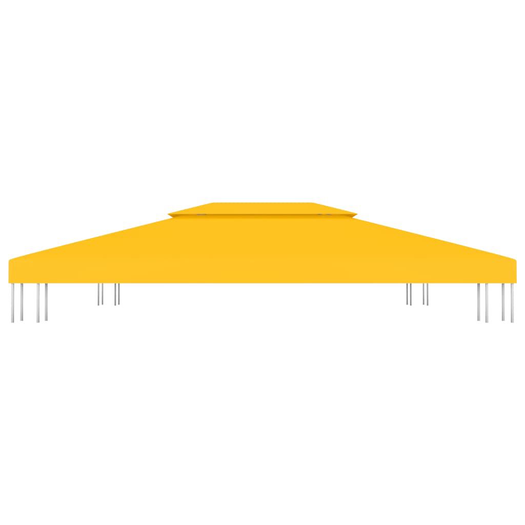 vidaXL 2-Tier Gazebo Top Cover 310 g/m² 4x3 m Yellow