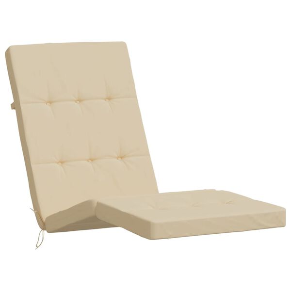 vidaXL Deck Chair Cushions 2 pcs Beige Oxford Fabric