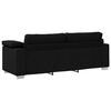 vidaXL Sofa with Cushion Black 219 x 77 x 82 cm Fabric