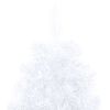 vidaXL Artificial Half Pre-lit Christmas Tree with Stand White 120 cm PVC