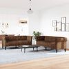 vidaXL 2 Piece Sofa Set Brown Fabric