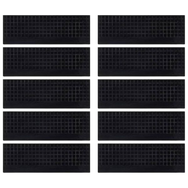 vidaXL Stair Treads 10 pcs 25x75 cm Rubber