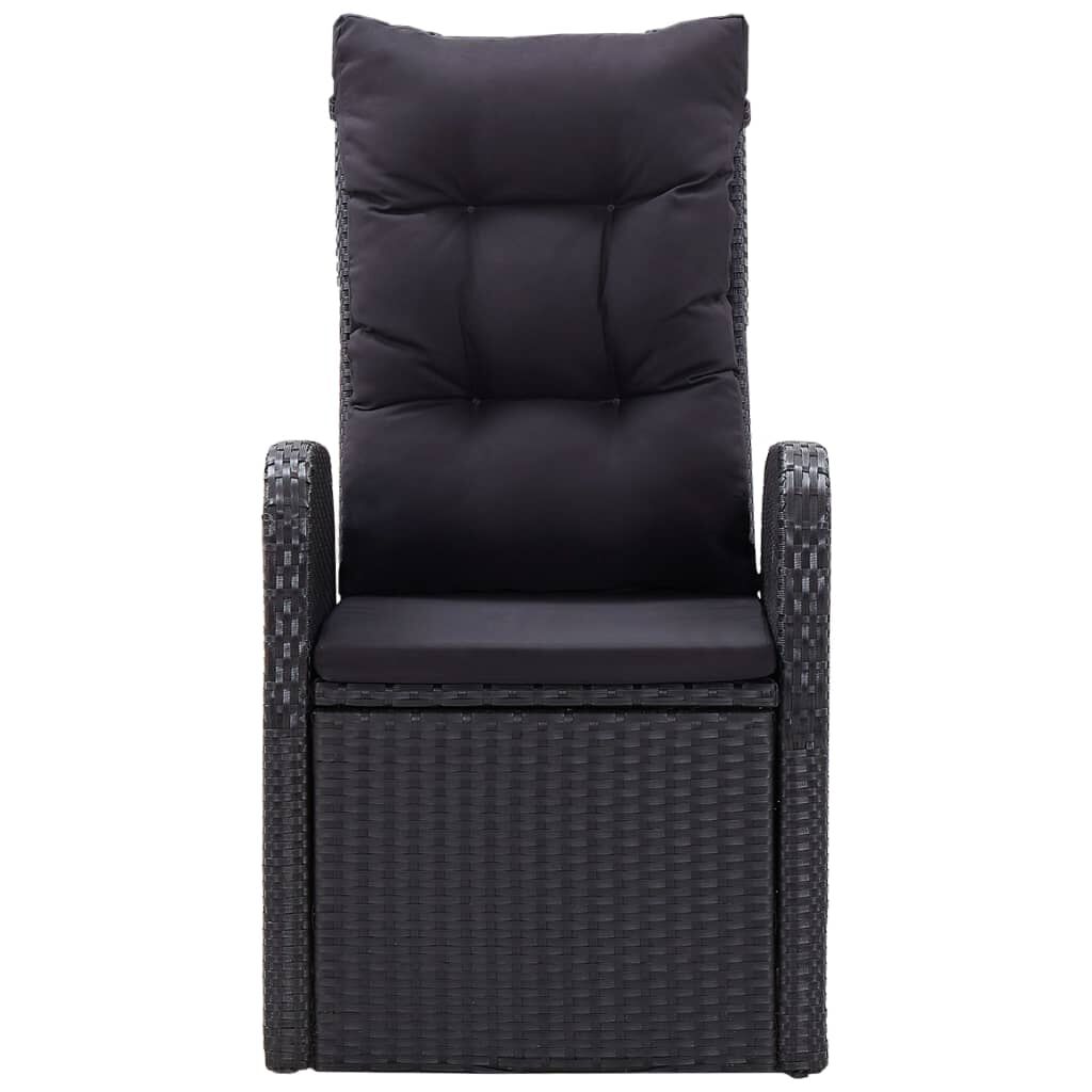 vidaXL 5 Piece Garden Dining Set Black