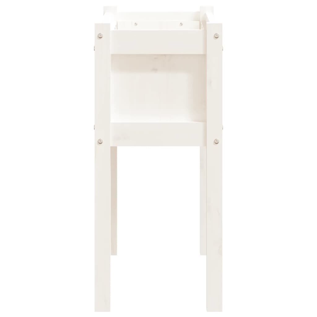 vidaXL Garden Planter with Legs White 70x31x70 cm Solid Wood Pine