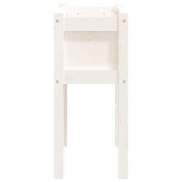 vidaXL Garden Planter with Legs White 70x31x70 cm Solid Wood Pine