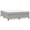 vidaXL Box Spring Bed Frame Light Grey King Fabric (US Only)
