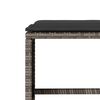vidaXL 6 Piece Garden Sofa Set with Cushions Grey Poly Rattan
