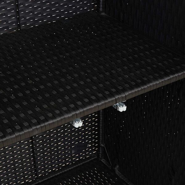 vidaXL Storage Cabinet Black 100x36x102 cm Rattan