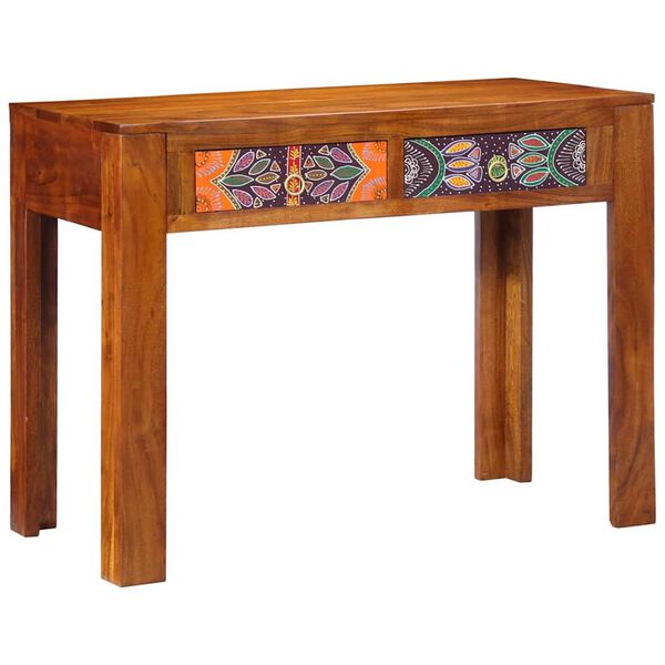 vidaXL Desk with Drawer Brown 100 x 50 x 75 cm Solid Acacia wood