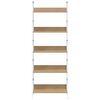 vidaXL 5-Layer Book Shelf Oak 60x27.6x158.5 cm Engineered Wood