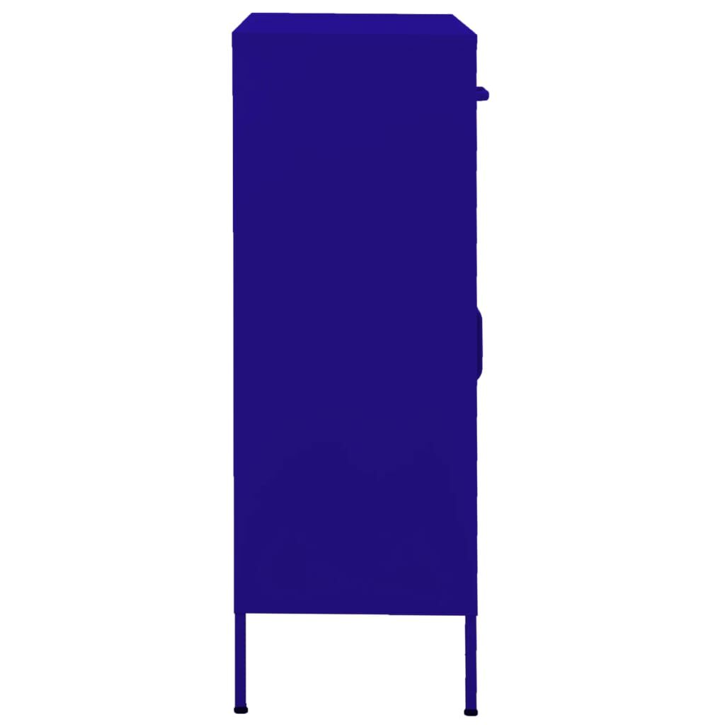 vidaXL Storage Cabinet Navy Blue 80x35x101.5 cm Steel