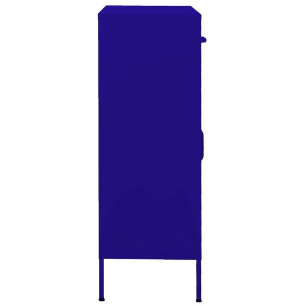 vidaXL Storage Cabinet Navy Blue 80x35x101.5 cm Steel